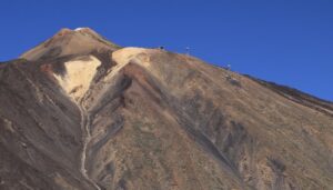 de kabelbaan op El Teide is nog net rechts zichtbaar