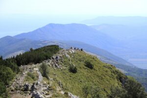 Uitzicht vanaf hoogste punt Ucka, Istrië, Kroatië